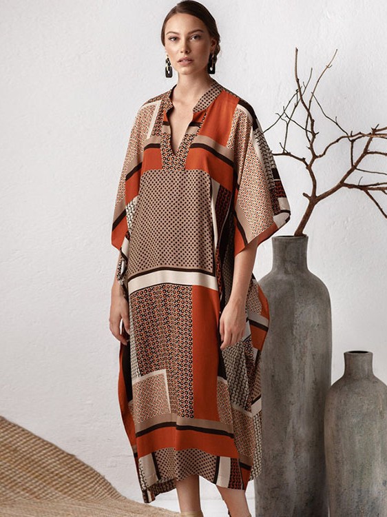 Transfronteriza Amazon playa blusa posicionamiento impresión collar de pie traje de vacaciones bikini camisa de protección solar 5D28