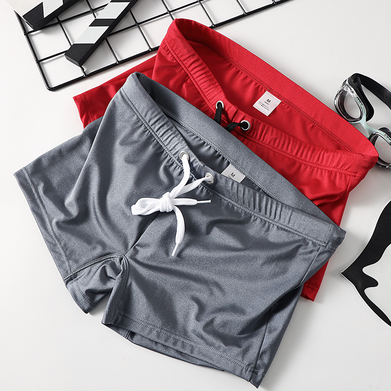 Men's Boxer Swimming Trunks, Men's Swimming Trunks, Anti-Embarrassment Quick-Drying Ice Silk Swimming Trunks, Men's Adult Swimming Trunks, European and American Foreign Trade Supply