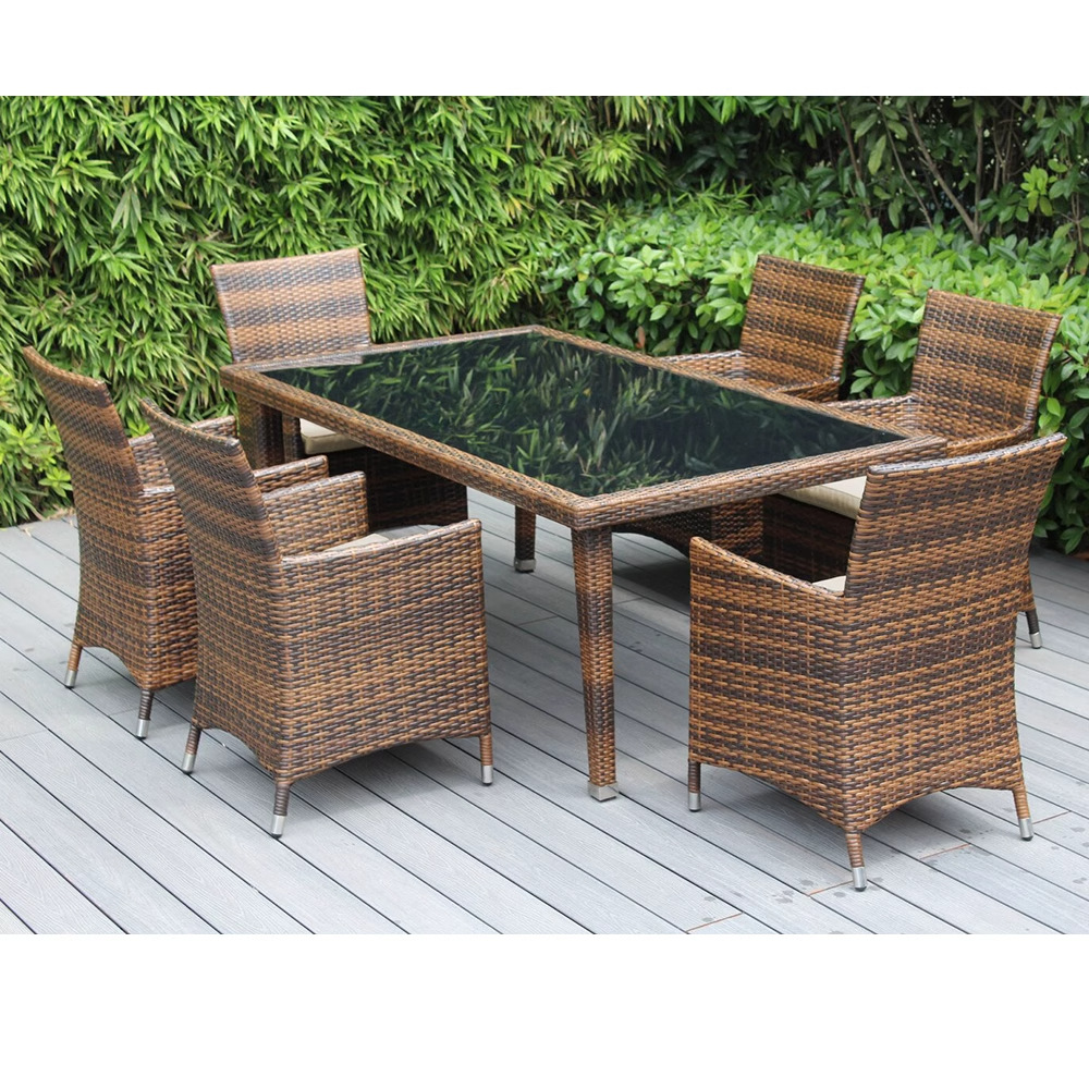 Mesas y sillas al aire libre, patio, combinación de sillas de ratán, terraza al aire libre, mesa de comedor comercial, silla, ocio, impermeable, protector solar