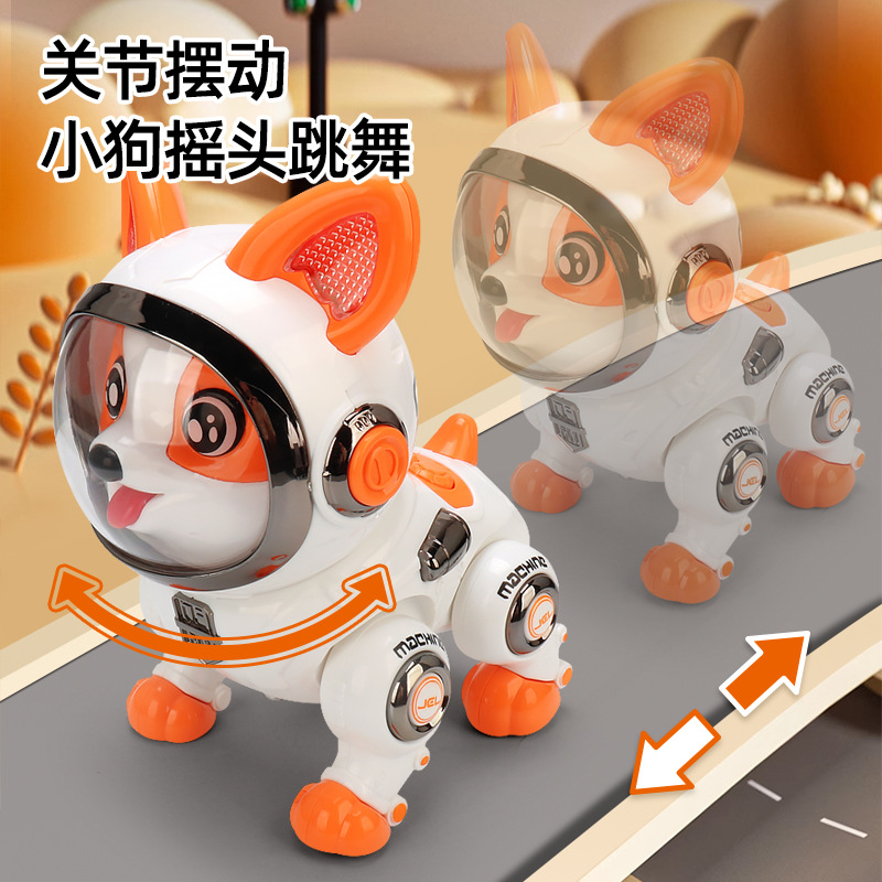 Robot inteligente para niños, educación temprana, rompecabezas, aprender a hablar y bailar, juguetes para perros Corgi, bebés, bebés, aprender a gatear