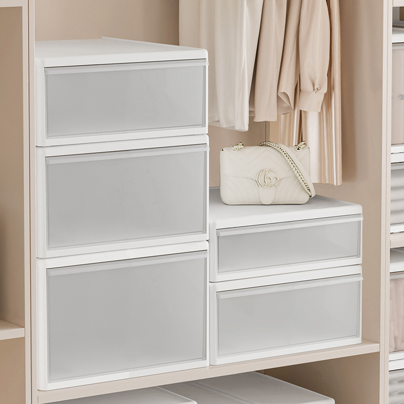 Frosted Drawer Storage Desktop Organizer Storage Box Underwear Socks Storage Dustproof Cosmetic Storage Box