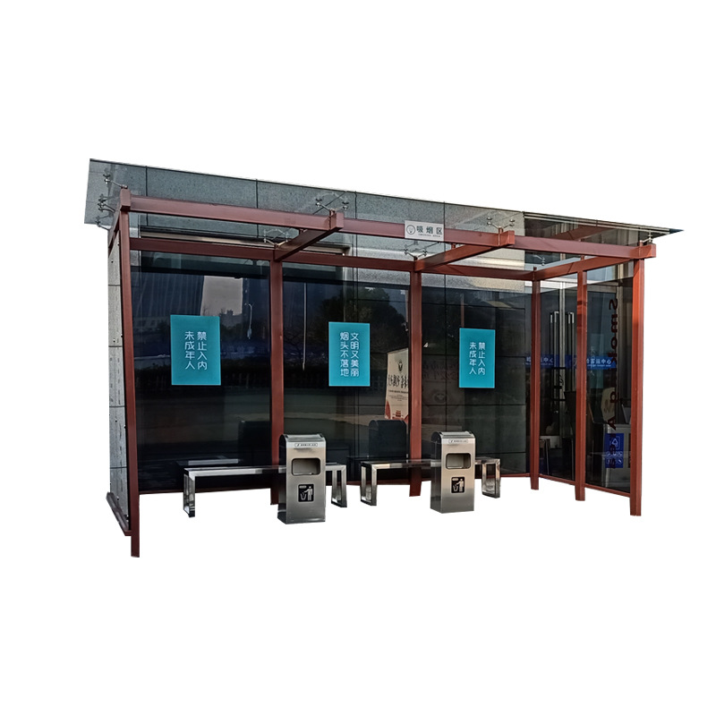 Fábrica al aire libre salón cabina de fumar acabado estructura de acero público zona de fumadores Hospital estación móvil cabina de fumar
