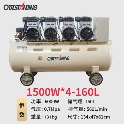 light sound air compressor — Hava kompressorları - copper-wire-1500w-4-160l