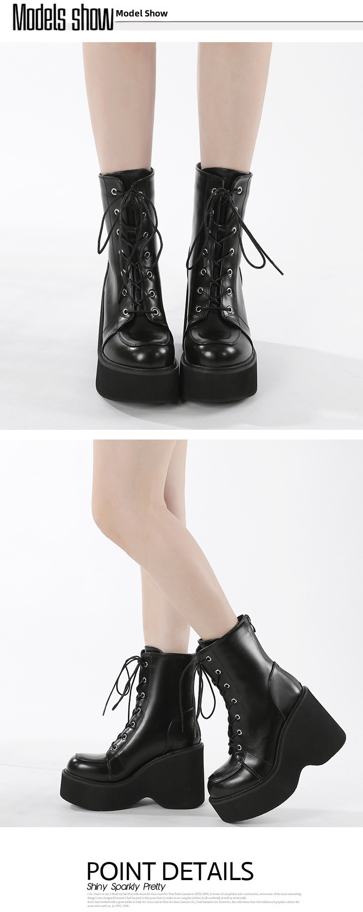 Platform Boots For Women Round Toe Back Zipper Martin Style_voghion.com