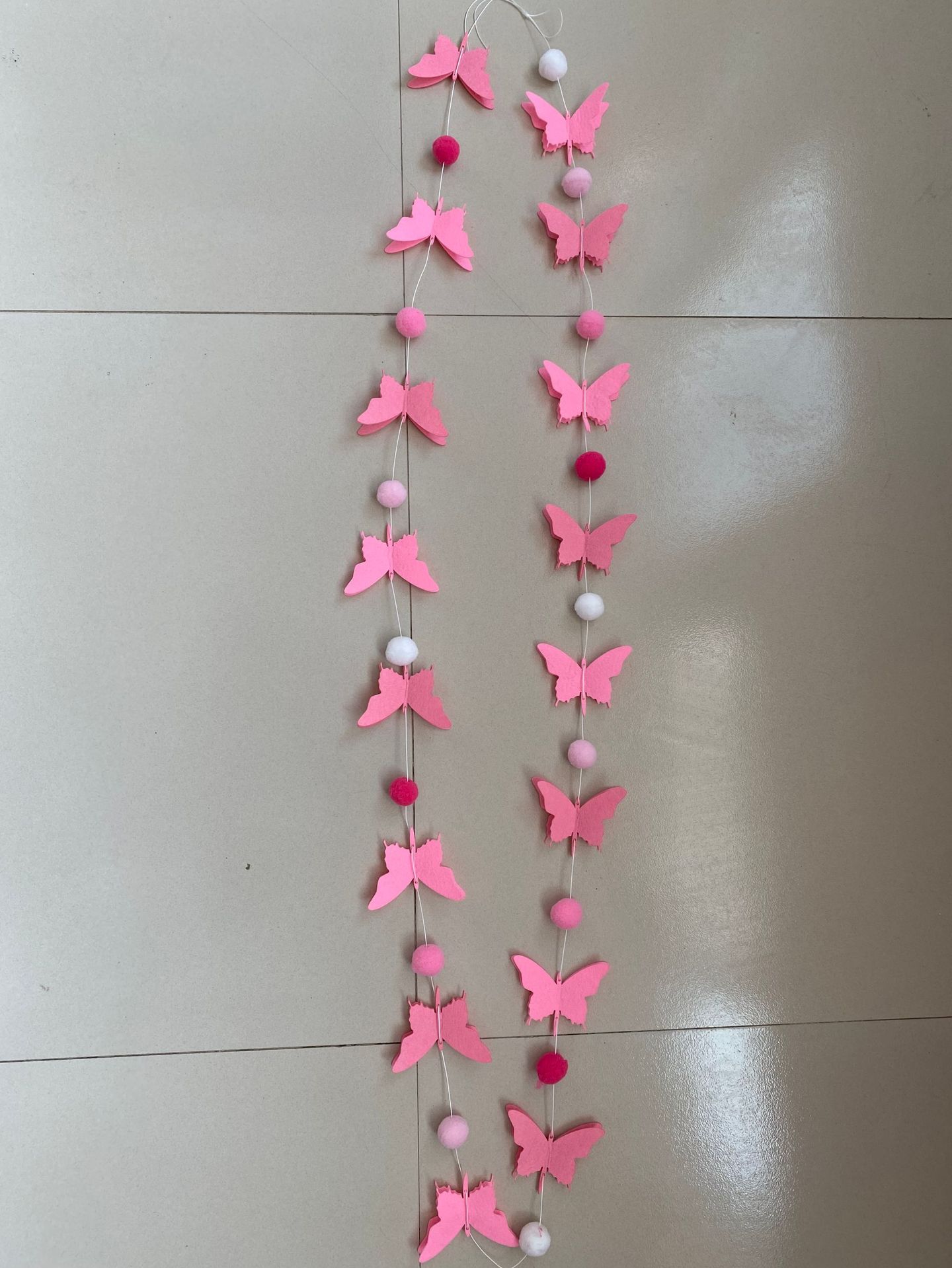 Fiesta de cumpleaños de Navidad estilo ins fieltro tirar bandera tirar flor cien días Luna Llena decoración arreglo Bola de Pelo cadena tirar bandera