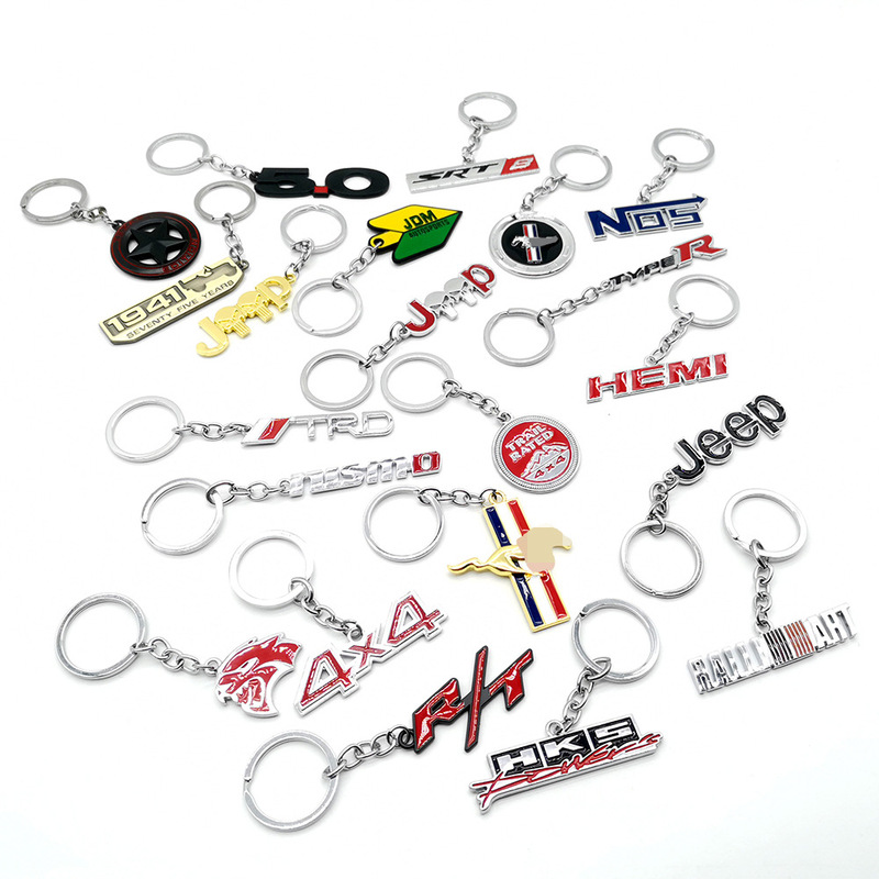 Car Modification Metal Keychain Jdm Nos Hks Car-Mounted Zinc Alloy Pendant Wholesale in Stock