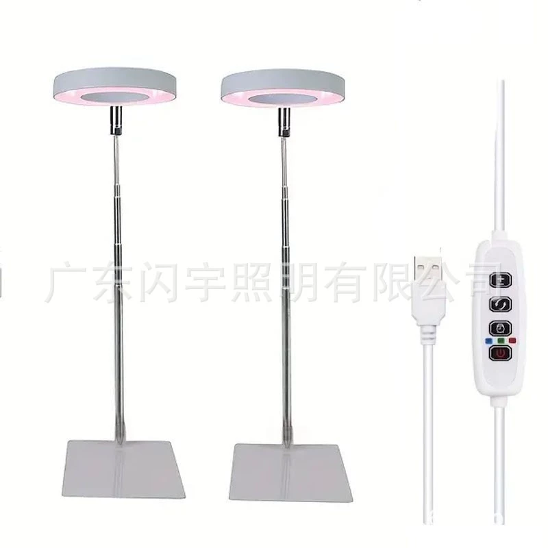 USB-лампа для растений с кольцевой подсветкой, частная модель, с выдвижной подставкой, полный спектр, для суккулентов