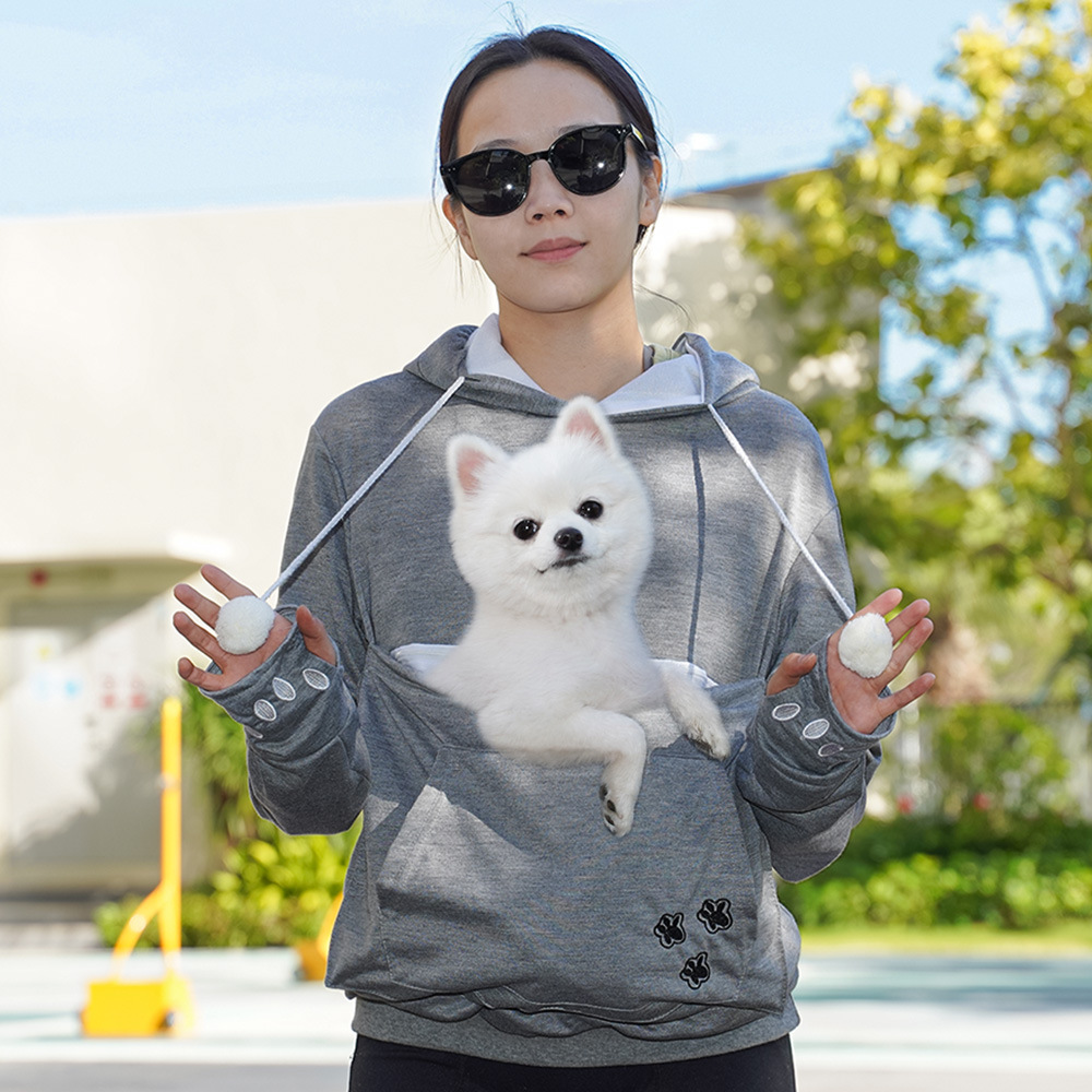 Ventas transfronterizas europeas y americanas de bolsillo para mascotas casuales chaqueta con sombrero perro invierno abrigo de ciervo gato
