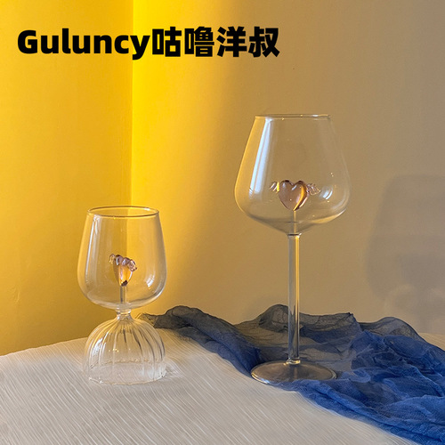 Design red wine glass set home light luxury high-end crystal glass big belly decanter grape goblet