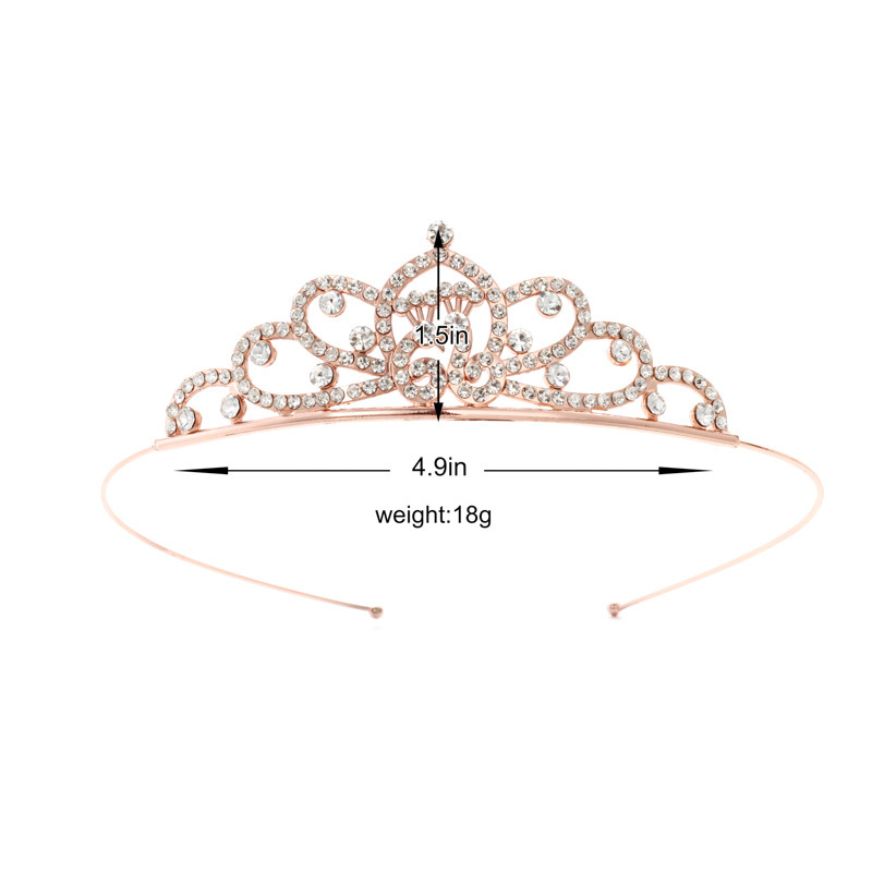 Diadema con Corona de Princesa Infantil de Metal Galvanizado para Cumpleaños y Fiestas image 37