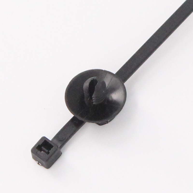 汽车线束分体钢卡扎带塑料捆绑线带黑色固定卡扣杉树头汽车卡扣