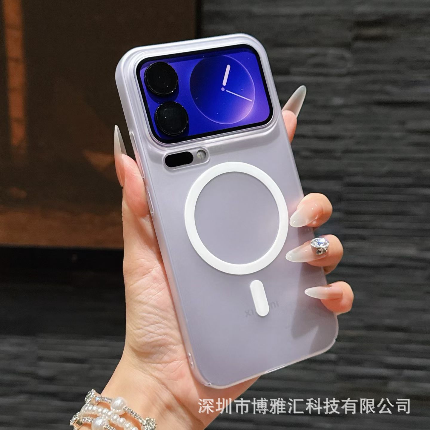 Aplicable para Xiaomi 17promax caja de teléfono celular niebla de hielo absorción Xiaomi 15pro caja de protección de lujo ligera a prueba de caídas image 1