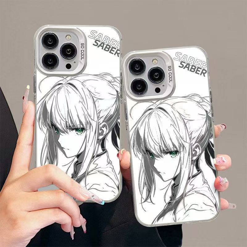 King Arthur Saber Japanese Anime Colored Silver Case Suitable for Apple 17/16/15/14Pro Phone Case 15Proma King Arthur Saber Japanese Anime Colored Silver Case Suitable for Apple 17/16/15/14Pro Phone Case 15Proma