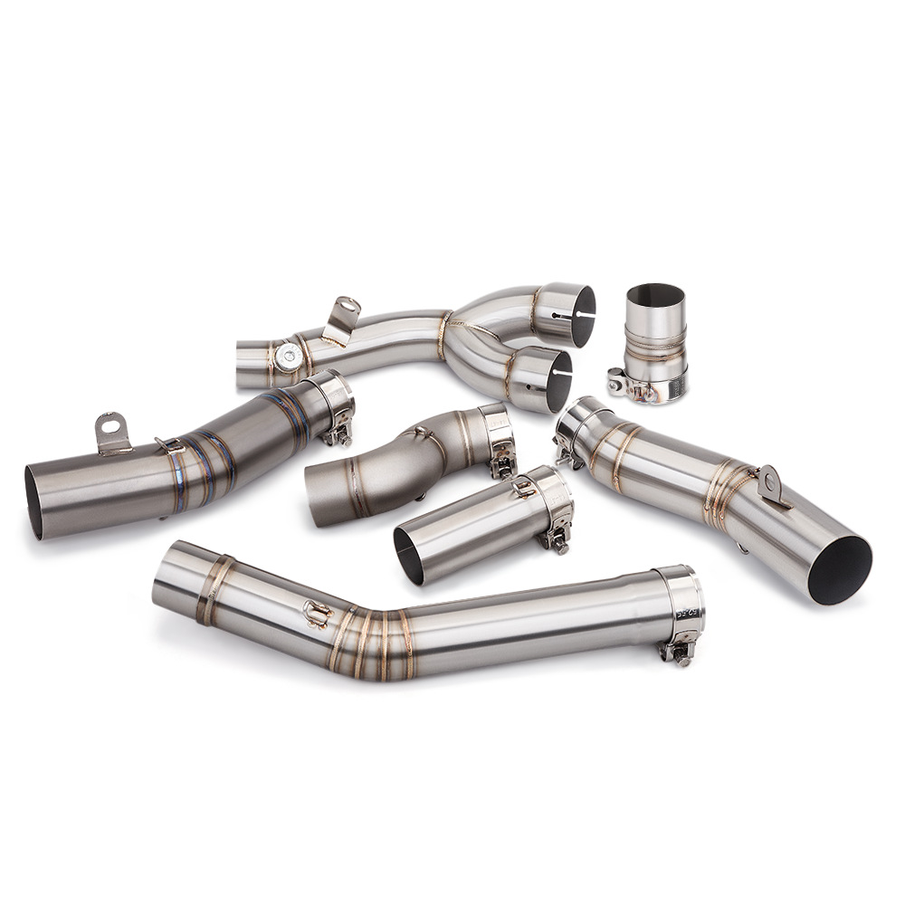 Motorcycle locomotive exhaust pipe modification R6 stainless steel titanium alloy middle section non-destructive installation 1998-2021