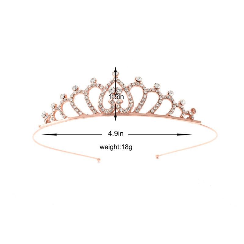 Diadema con Corona de Princesa Infantil de Metal Galvanizado para Cumpleaños y Fiestas image 42