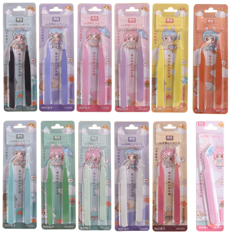 Ручной счет цветной полиэтиленовый пакет пинцет прямой Локоть Пинцет DIY Пинцет один пакет два