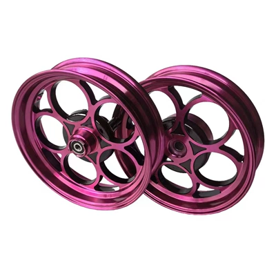 Motorcycle wheel hub Scooter Dio50 Aluminum Alloy 125 - 10inch-five-ring-dio-black-purple-front-wheel-disc-brake-rear-wheel-95-drum-brake-set