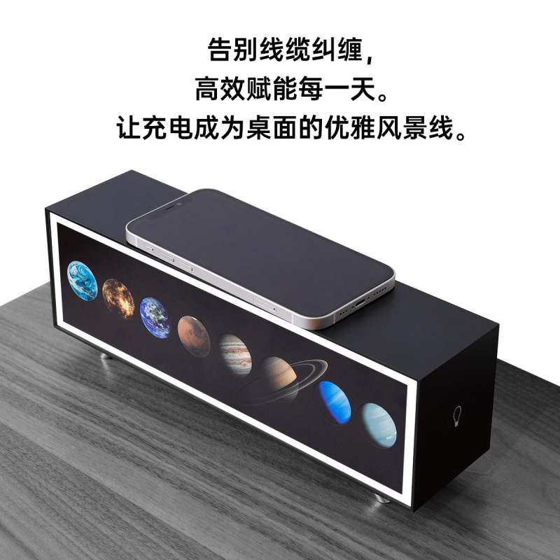 跨境新品创意家用桌面无线磁吸小夜灯多功能床头氛围灯装饰灯光画|undefined