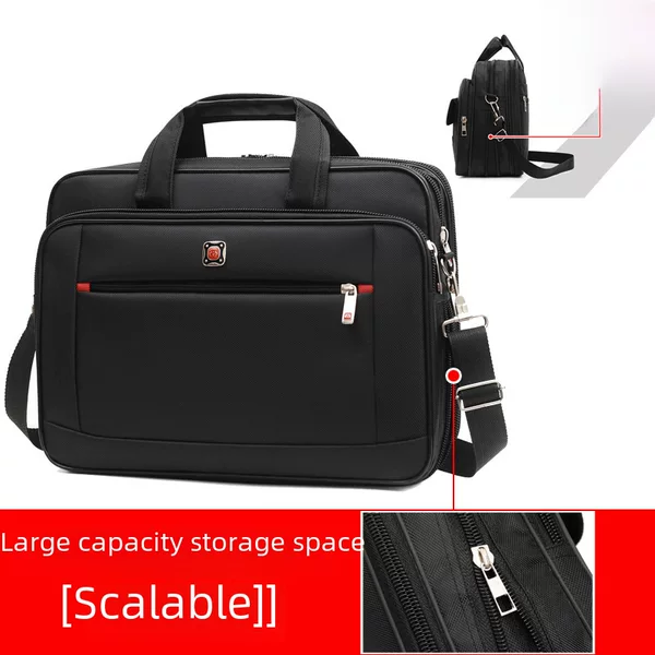 Factory Direct Sales Briefcase Oxford Cloth Laptop Bag Horizontal Style Portable Business Backpack Large Capacity