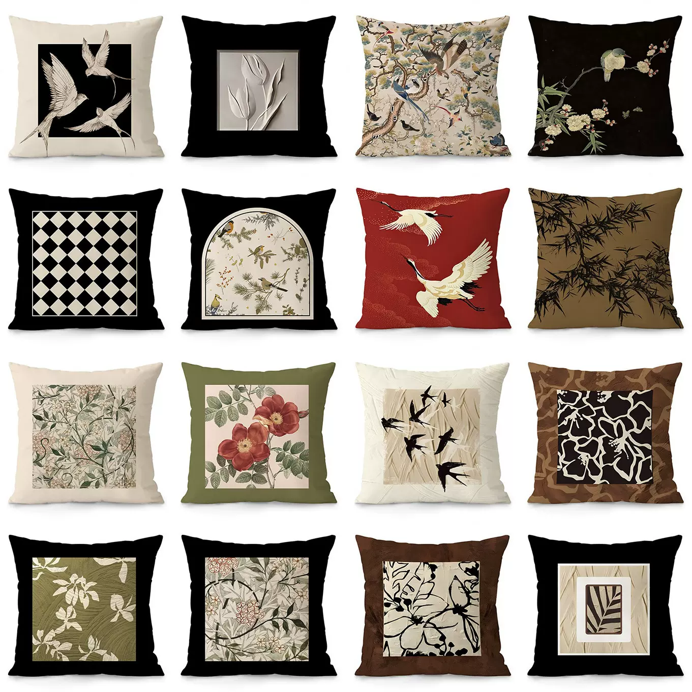 法式中古风抱枕套美拉德抱枕套家居客厅沙发床头靠枕亚马逊枕头套