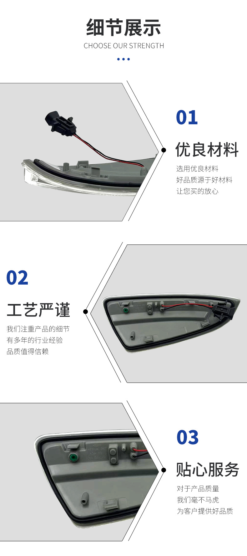 2048200721 2048200821 is suitable for the rearview mirror light and turn signal of the 2008-2014 Mercedes-Benz C-Class W204