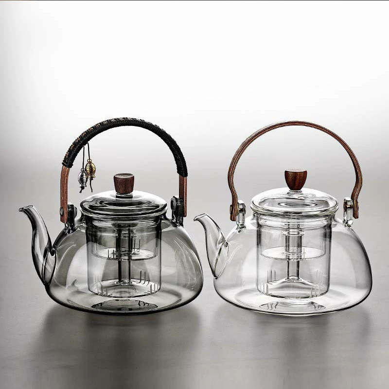 Почти лунная чашка/полумесяц посуда высок borosilicate стеклянный чай вода разделение набор чая кунг-фу двойная стена подъемная балка чайник бытовой чайник