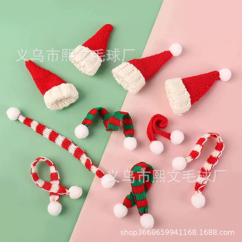 Small hat, scarf, doll, decorations