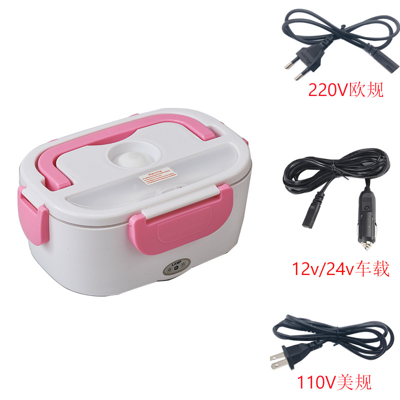 Caja de almuerzo de calefacción multifunción caja de almuerzo eléctrica coche enchufe aislamiento de acero inoxidable inyección de agua-libre automático caliente portátil regalo