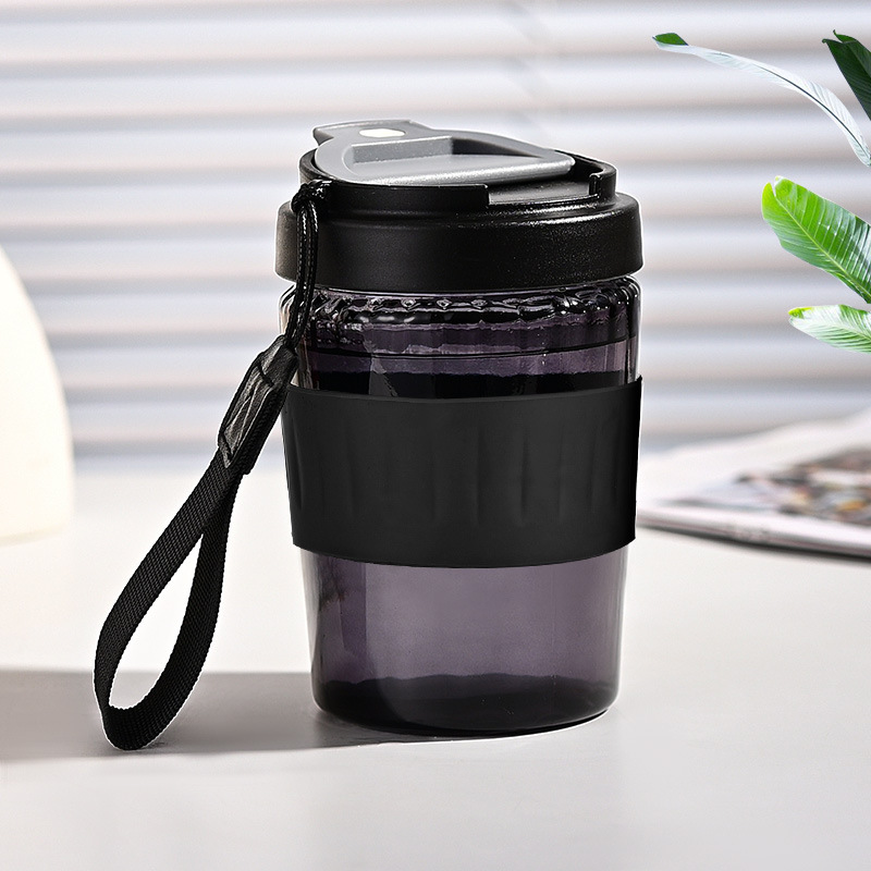 Taza de vidrio de agua de los estudiantes de entrenamiento militar portátil de otoño al por mayor de alto valor facial taza de vidrio resistente a altas temperaturas