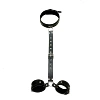 Handcuffs, black choker