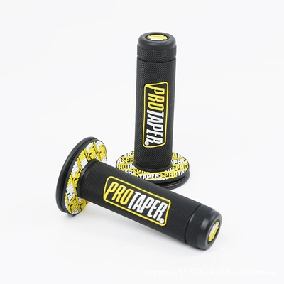 Handlebar Glue, Motorcycle Handle Cover - a-pair-of-yellow-pro-grips