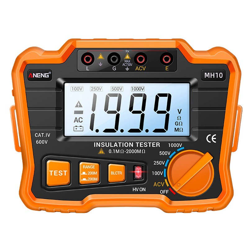 Цифровой мегомметр ANENG Тестер сопротивления изоляции Высокоточный Электрический измеритель высокого сопротивления Электронный измерительный стол изоляции