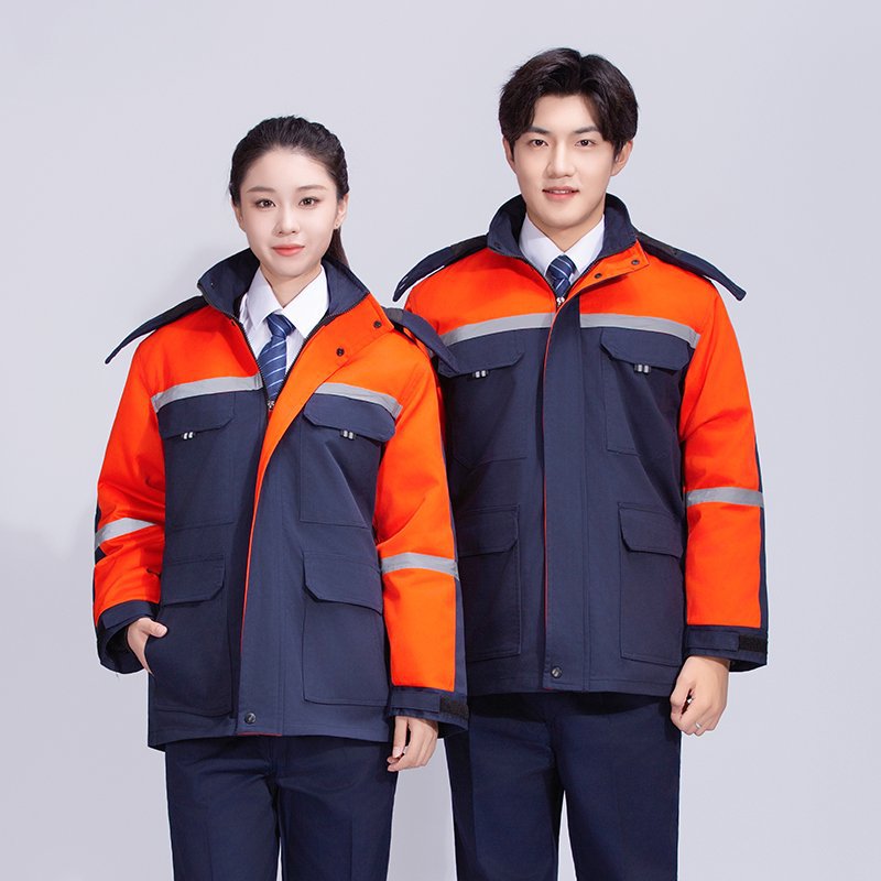 Capa de algodón de invierno caliente para hombres, chaqueta de algodón desmontable de longitud media de reparación de automóviles