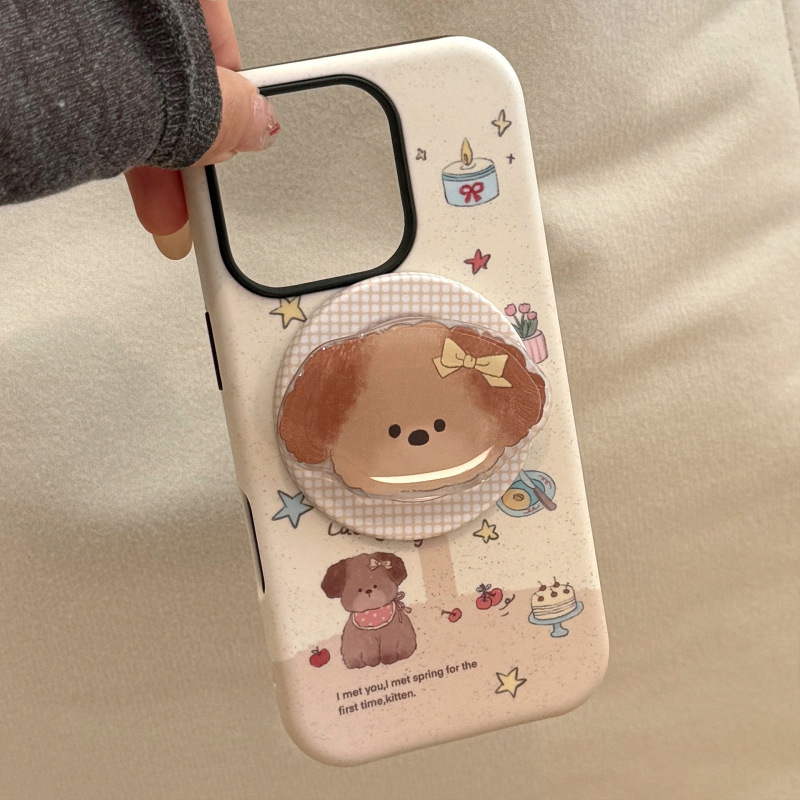 可爱萌小狗磁吸支架苹果17手机壳iPhone16适用13菲林15promax硬14|undefined