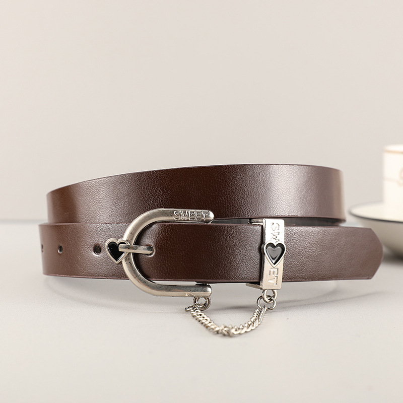 Nieuwe populaire riem voor vrouwen, naaldgespriem, leren riem, veelzijdige jeansriem, jurkriem, bijpassende kleding_voghion.com