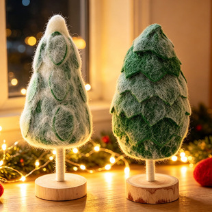 �ֹ���ë���}�Q��[�� Wool Felt Christmas Tree Tabletop Decor