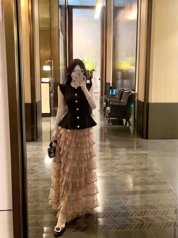 気質ラインストーンスリムノースリーブTシャツレディース夏タイトウエストニットデザインスリムで多用途のホットガールトップ|undefined
