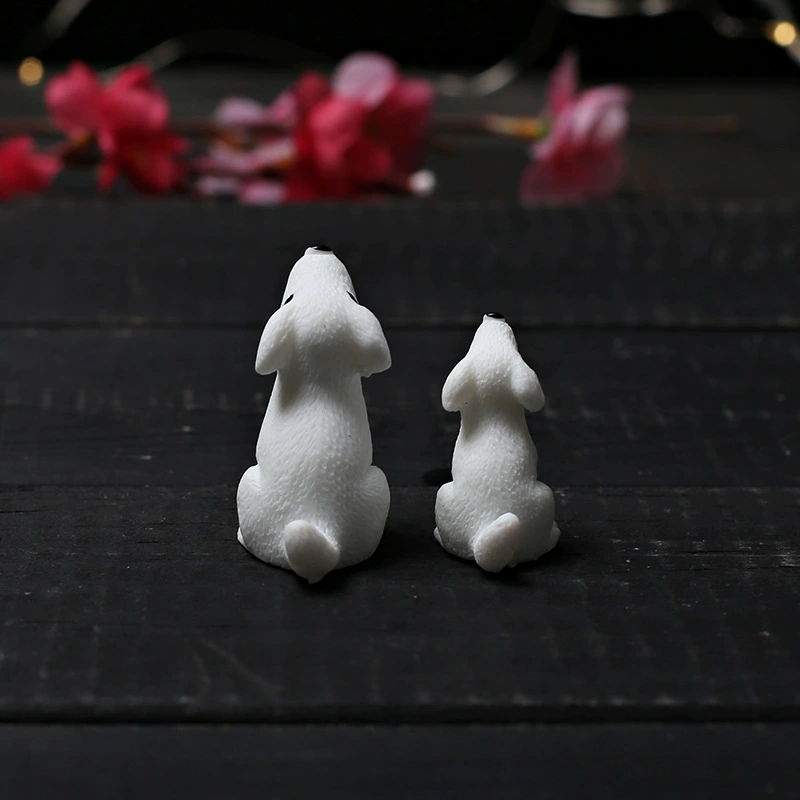 Jingjiao мох микро пейзаж DIY материал украшения мясо комбинация горшок мини маленькие украшения белая собака полная луна собака