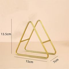 インシンプルなゴールド三脚シリコンコースター食器収納ラックホームテーブル装飾工場クリエイティブホーム