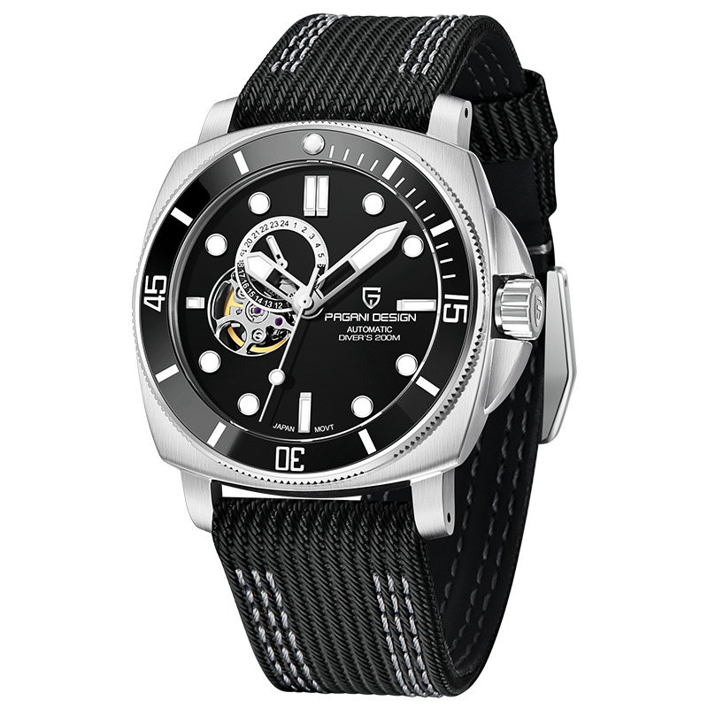 Paganidesign bojiani PD1736 reloj para hombre reloj mecánico automático Acero inoxidable luminoso reloj impermeable