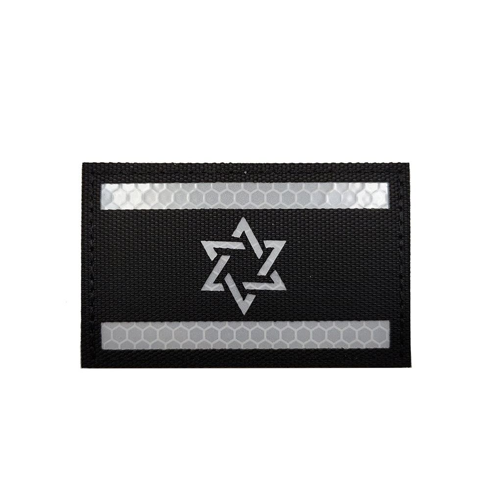 Bandera tailandesa en stock bandera asiática banderas israelíes Bandera de Israel pegatinas de tela brazalete de Velcro parche bordado