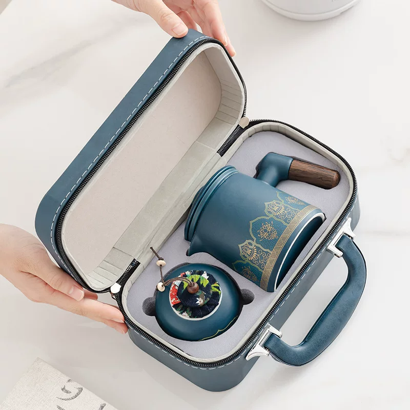 Travel handheld tea set for traveling, Birthday gift