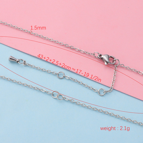 Cross-border new product 18k furnace vacuum electroplating stainless steel necklace diy jewelry accessories material personalized simple chain