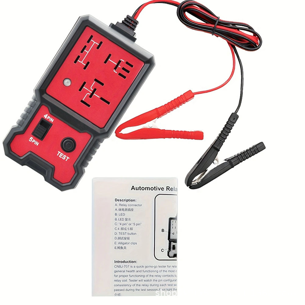 Red Relay Tester 12V Universal Electronic Car Circuit Detector Battery Checker