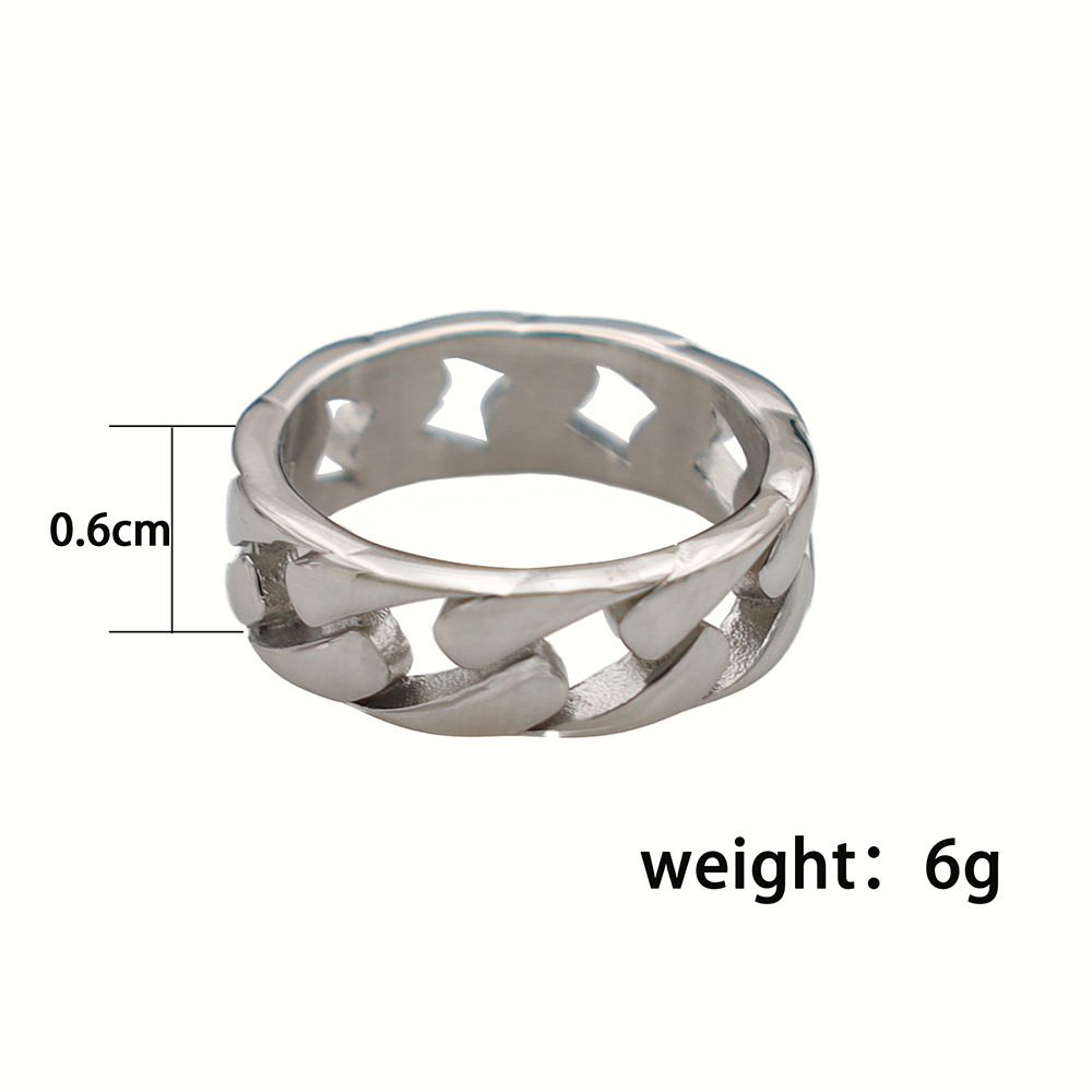 Wholesale Stainless Steel Cuban Chain Ring