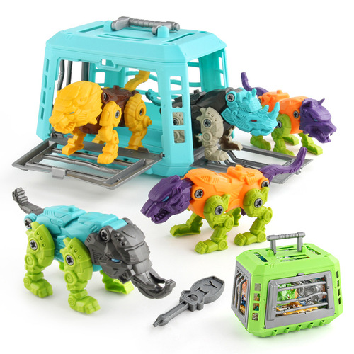 Cross-border export children's educational assembly toys dinosaur animal building blocks disassembly toys pterosaur elephant building blocks set