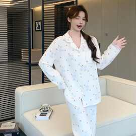 2025加厚款保暖# 秋冬新款睡衣女海岛绒甜美休闲家居服套装