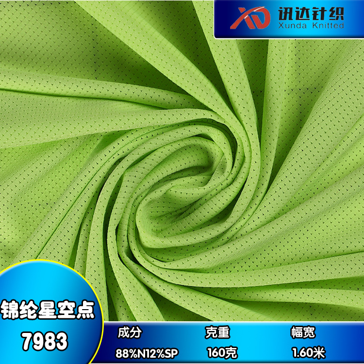 经编锦氨网眼布速干尼龙小针眼网布轻薄透气户外运动短袖套装面料