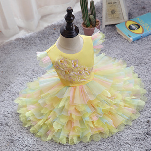 Wholesale Solid Color Sleeveless Children's Net Yarn Dress Nihaojewelry display picture 21