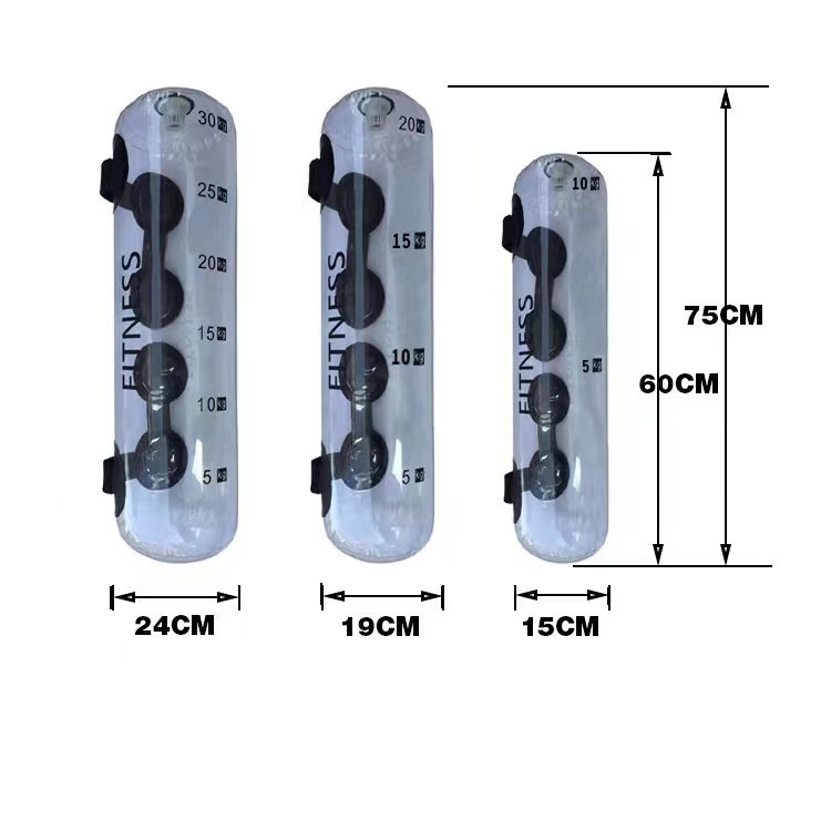 注水健身能量包负重训练体能 深蹲举重透明健身水袋运动便携哑铃